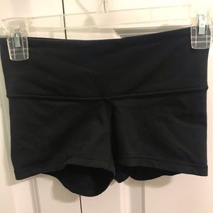Black Lululemon Fitted Short Shorts